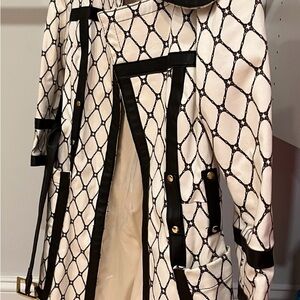 Stylish Black and White Women's Coat